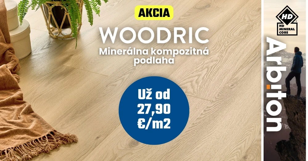 Vhodn ponuka: Arbiton WOODRIC podlahy s akciovou cenou od 27,90 /m2