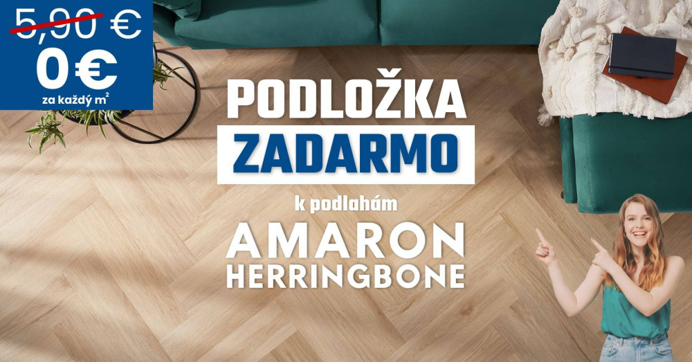 K podlah�m Arbiton Amaron Herringbone z�skate pr�miov� podlo�ku zadarmo