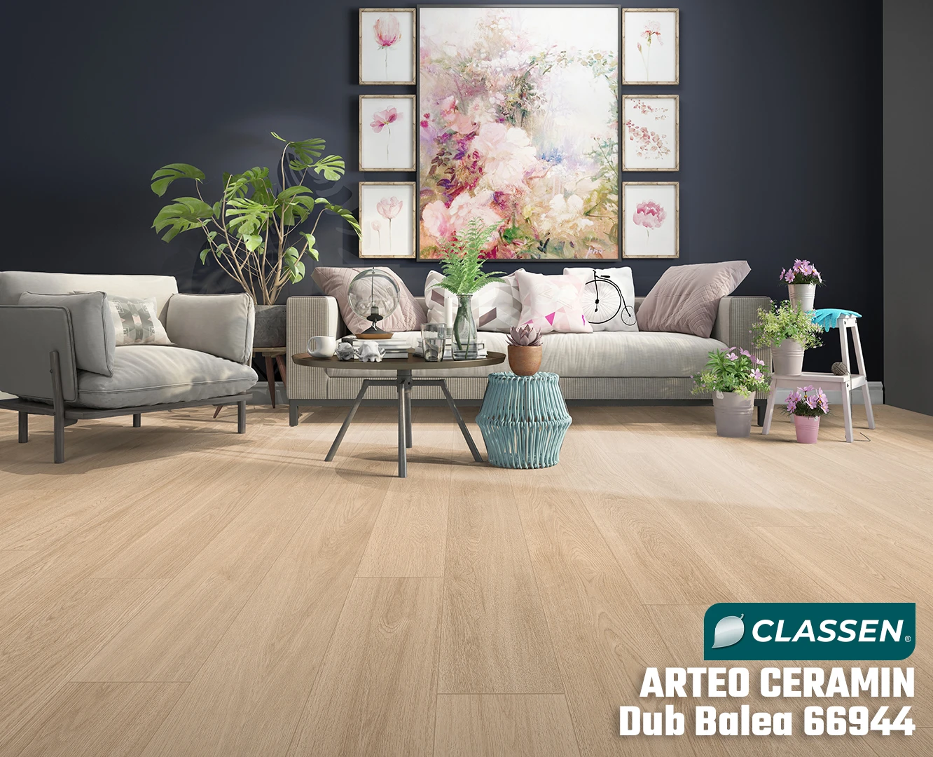 Podlaha ARTEO CERAMIN Dub Balea 66944 poloen v interiri