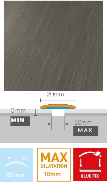 ARBITON PRO20 BRUSHED TITANIUM 1,86 bm